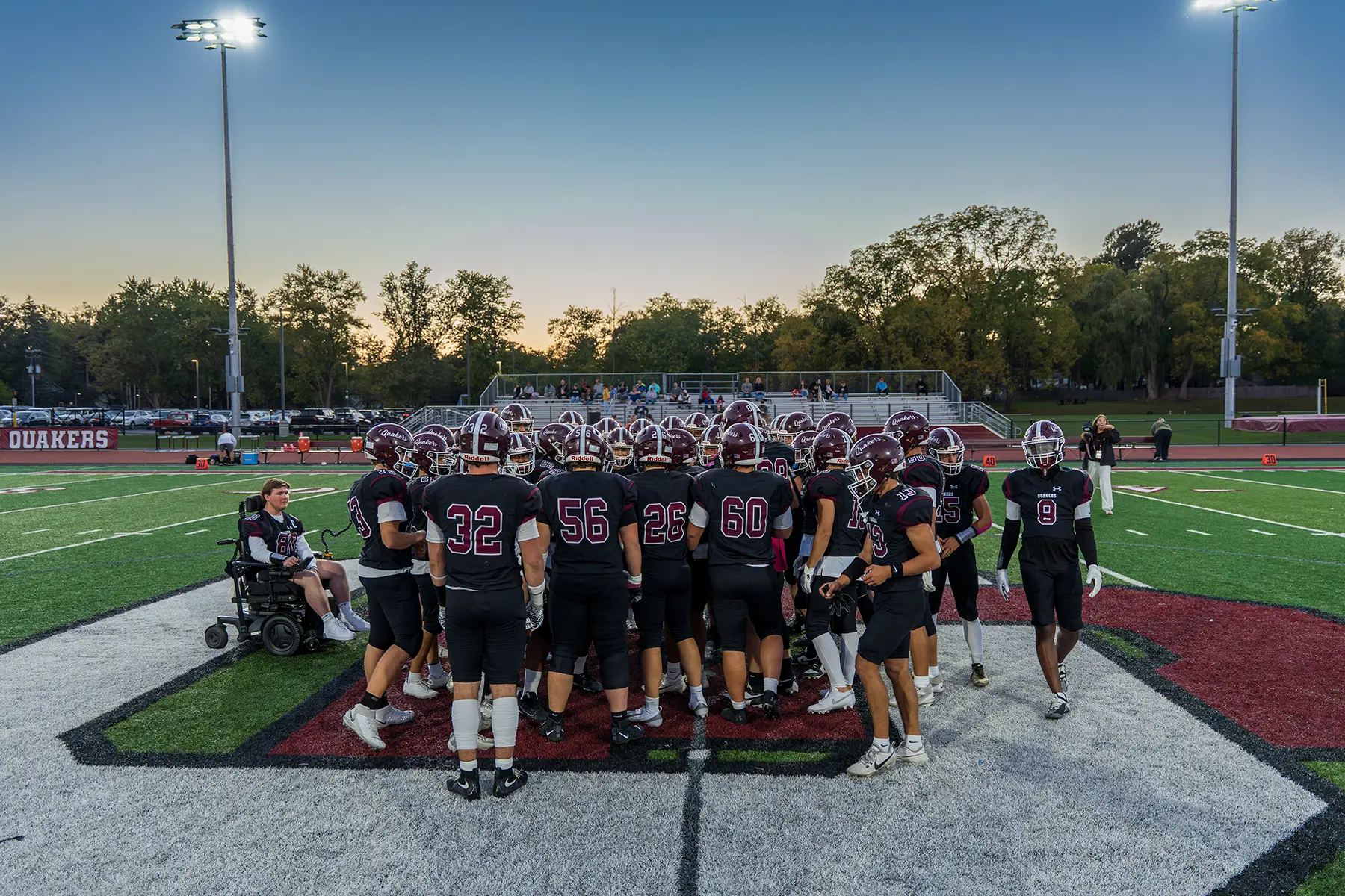 OP Pregame huddle