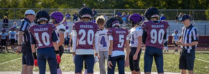 8th Grade Captains headed to the coin toss