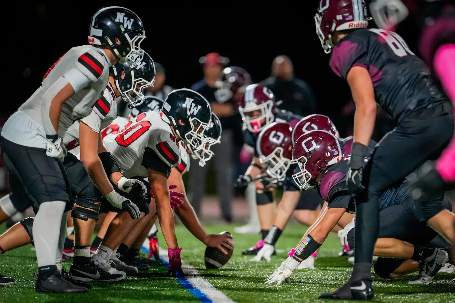 Both sides of the ball ready